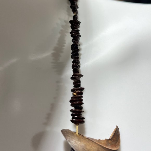 Vtg Handmade Apple Seed Necklace w Acacia Koa Seed Hawaiian Lei Botanical 28" - Picture 5 of 9